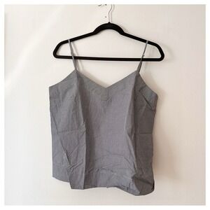 NWT Gilber Gilmore Black/White Gingham‎ cami  size large